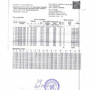 Реализация МТР - ДВУТАВР Г/К 40К2 СТ.С355-5 Г26020 (577533) в количестве 8,052тн. (сертификаты в приложение)