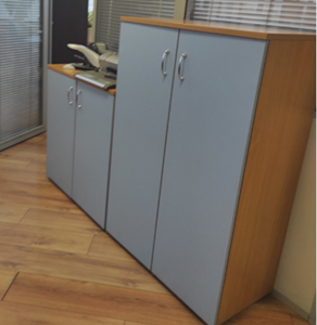 ПИ208401 Офисная мебель б/у, 133 шт (тумбы, шкафы, ресепшен)