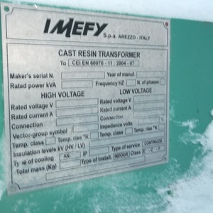 ПИ401255 Трансформатор силовой сухой CTR-2500/10,5/0,4, Аккумулятор General Security GS 26-12 (12V 26Ah). 2011г.